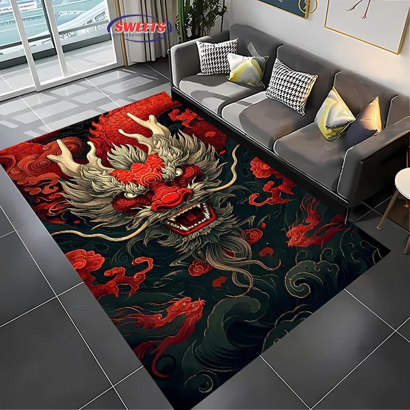 3D-Druck Dargon Teppich Neuerscheinung! Rutschfeste Schallisolierung, Teppich für Wohnzimmer, Schlafzimmer, Bürobereiche, Strapazierfähige Waschbare Matte