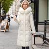 New Fashion Winter Thick Cotton Padded Long Knee Overcoat for Women European and American Style