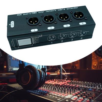 Cable Extender 4 Channel XLR Snake Combo Port Converter Portable Ethernet Drop Box for