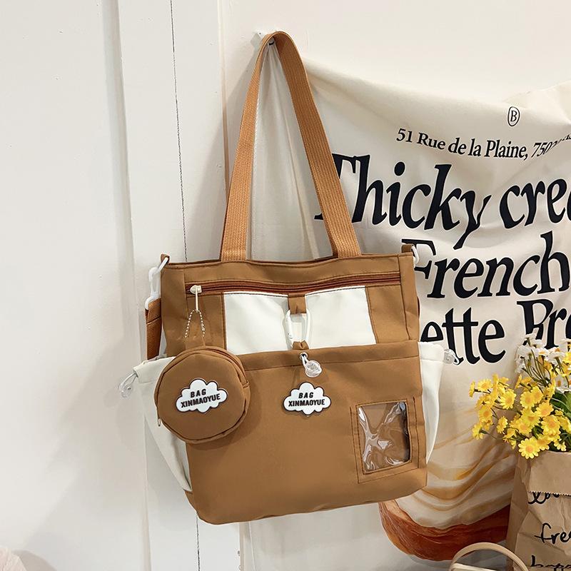 Street Trend Large Capacity Tote Bag Summer Popular Versatile Student Class One Shoulder Crossbody Bag Female