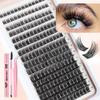 Diy Segmented Single Tuft Of False Eyelashes 8-18Mm Eyelashes Dd Curl Dense Curl