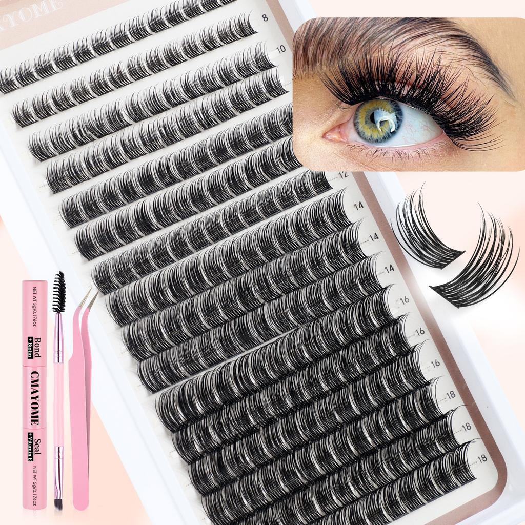 Diy Segmented Single Tuft Of False Eyelashes 8-18Mm Eyelashes Dd Curl Dense Curl