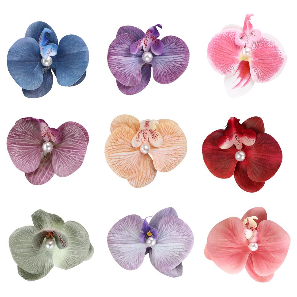 Pearl Orchid Flower Hairpin Butterfly Orchid Girl Hair Clip Sweet Flower Hair Clip Beach
