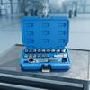 17x Pass Through Sockets Set Ratchet Wrench Portable Bike Steel Spanner Vehicles Garage