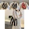 Stylish Urban Stripe Canvas Tote Bag Large Capacity Summer Shoulder Bag For Women 2022