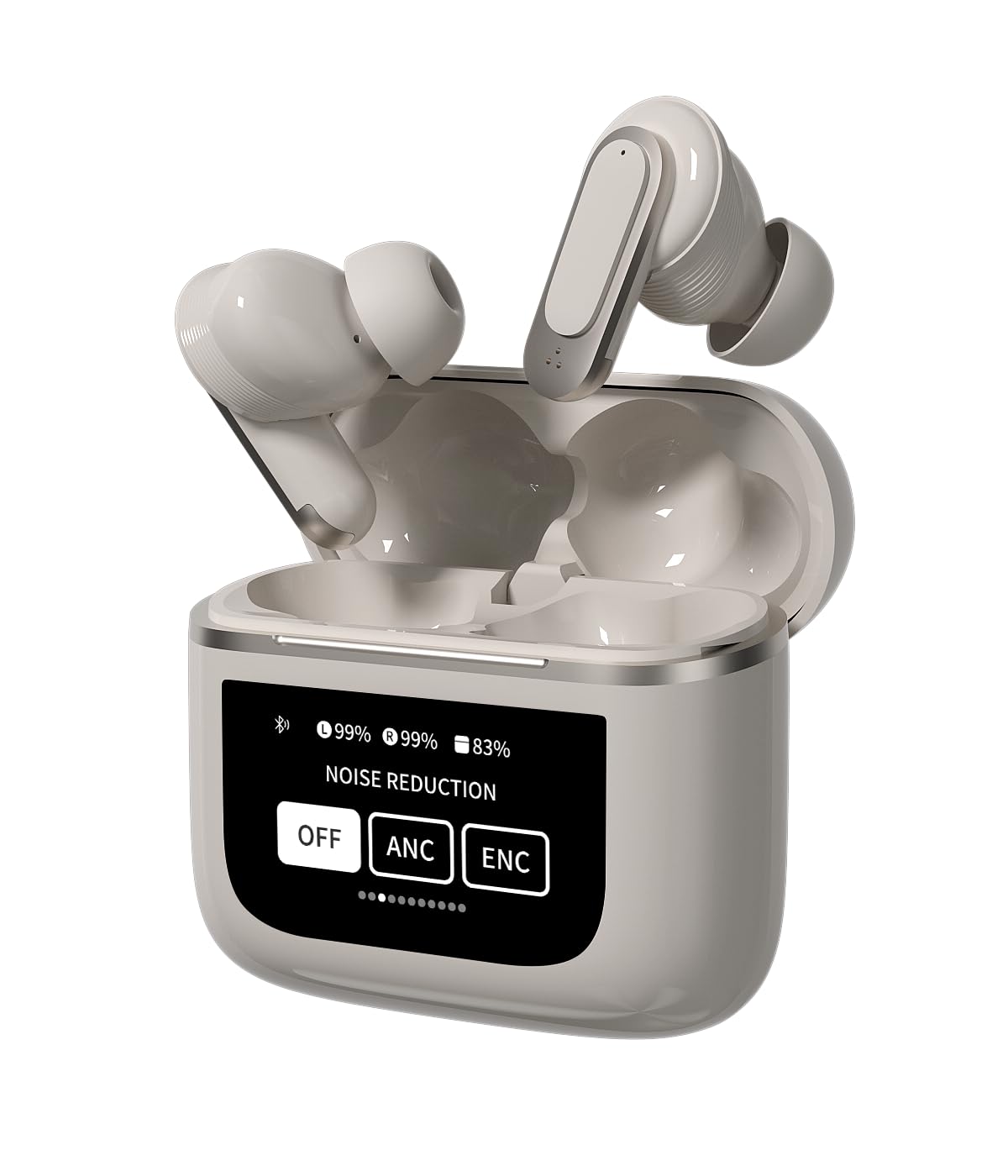 

для TOKATech LUMIPods PRO Bluetooth True Wireless наушники-вкладыши с умным дисплеем, сенсорным управлением, многоязычной поддержкой, шумоподавлением, поддержкой звонков, долго