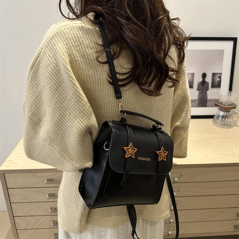 French Fashion Class Commuter Backpack 2025 New Korean Version Large Capacity Simple Foreign Style Personalized Shoulder Backpack