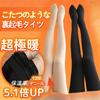 brushed lining cold protection inner skin 1200 compression super high waist heated for cold protection Free [TEEN KEEP] Kotatsu-like tights, bottoms,