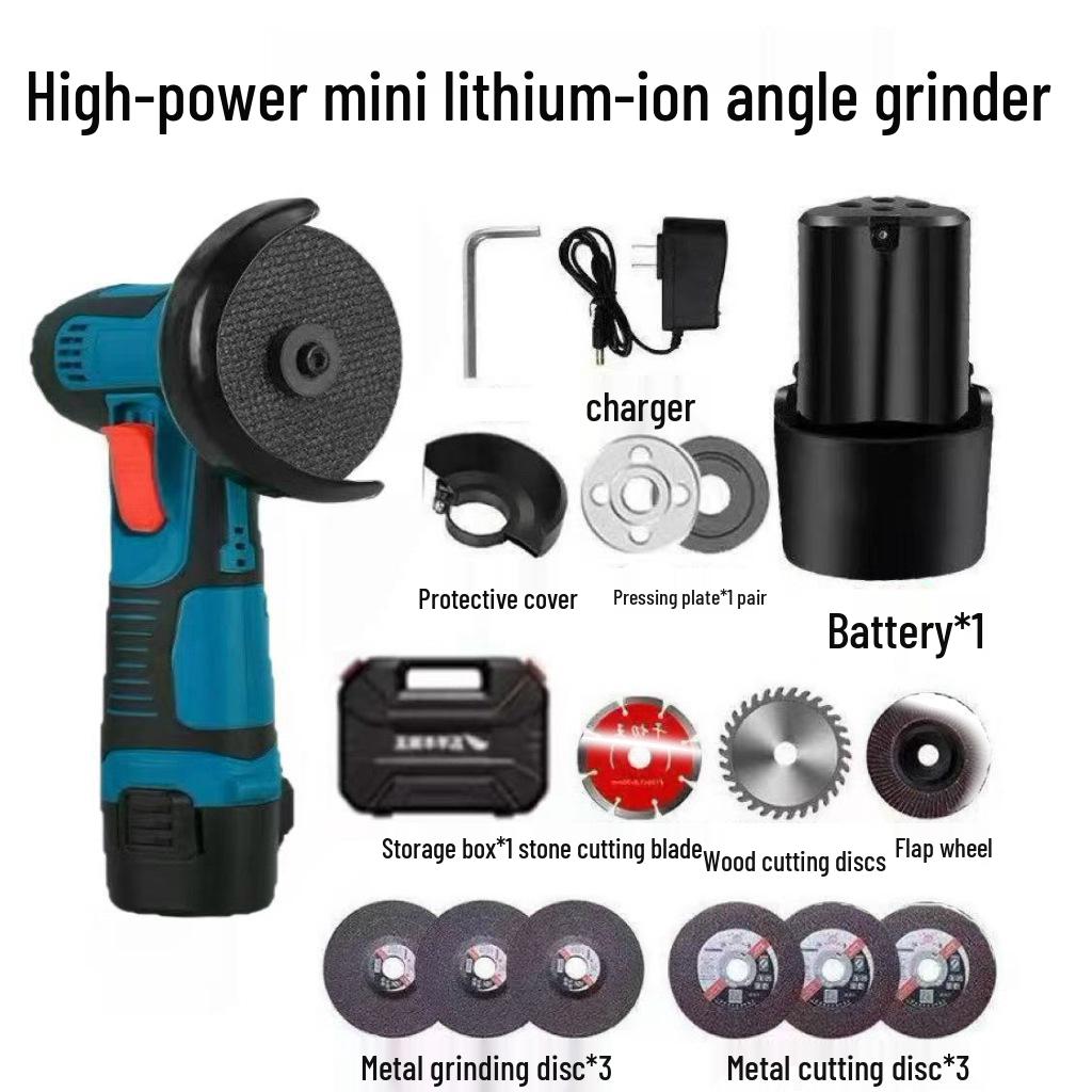 High-Power Multifunctional Mini Angle Grinder and Polisher with Lithium Battery