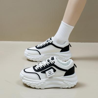 Chaussures Papa Chaussures Printemps Nouvelles pour Femmes Chaussures Tendance Étudiantes Semelle Épaisse Augmentée Baskets de Loisirs