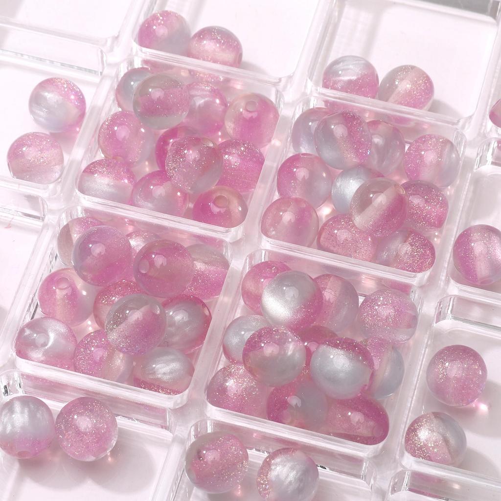 Resin Gentle Round Beads for DIY Necklace Bracelet Earring Craft 10 Pcs