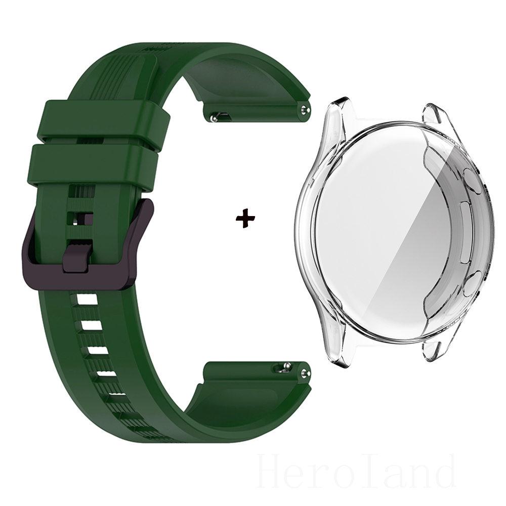 Bracelet 22MM WatchStrap For Honor Watch GS3 SmartWatch Watchband For HONOR Watch GS 3 Strap WristBand Silicone + Screen Case
