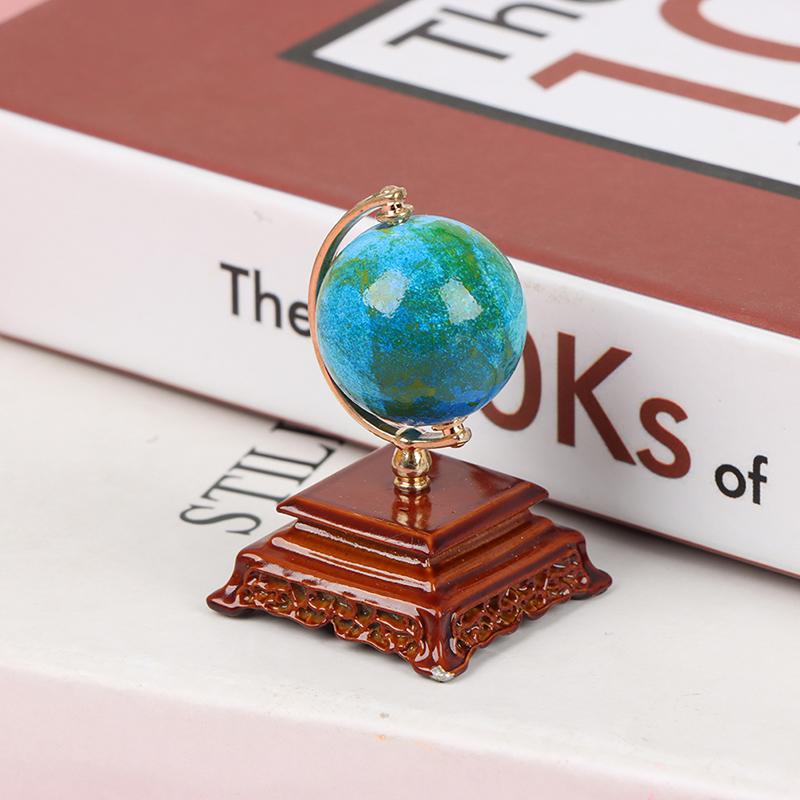 

1шт мини металл 1:12 Винтаж Blue World Globe Миниатюрная мебель для кукольного домика