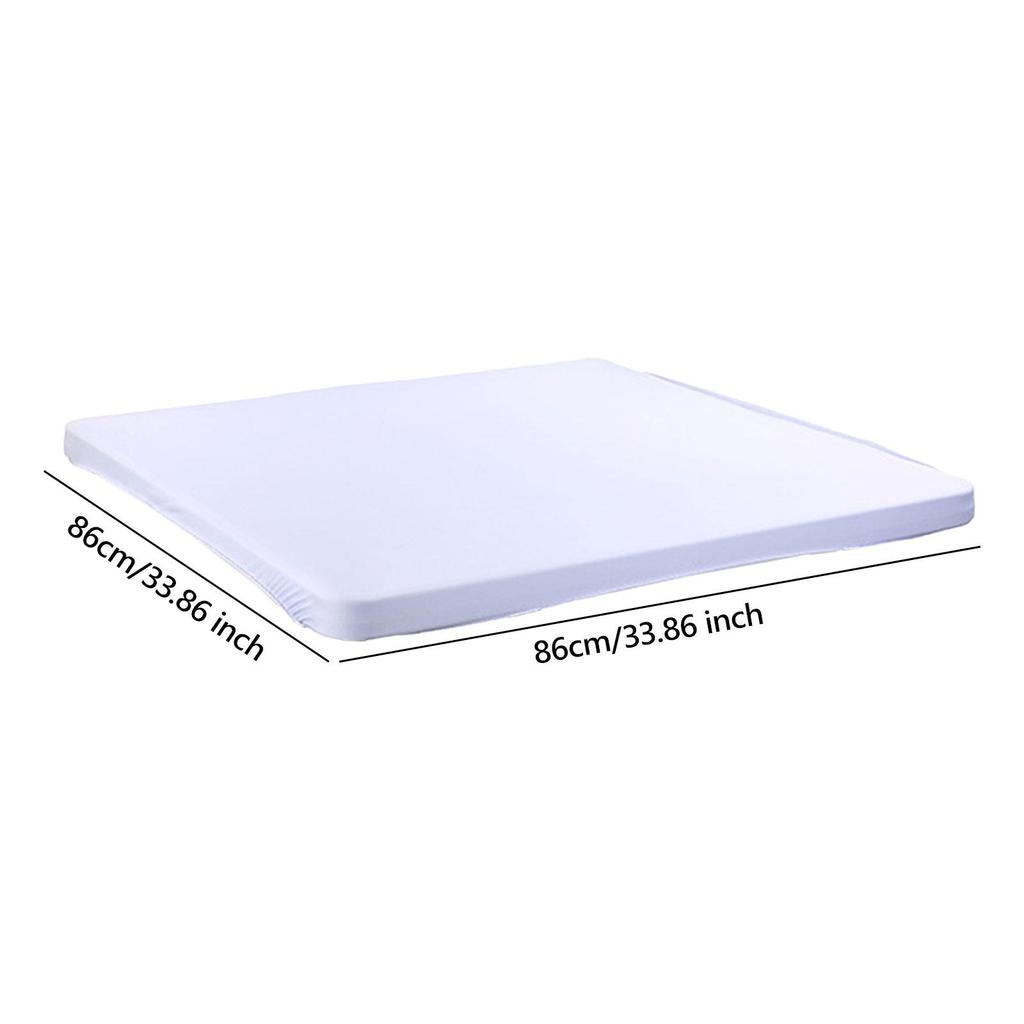 Square Fitted Table Cover Elastic Tablecloth Stretch Table Top Cover Desk Topper Cap, 34x34 Inch