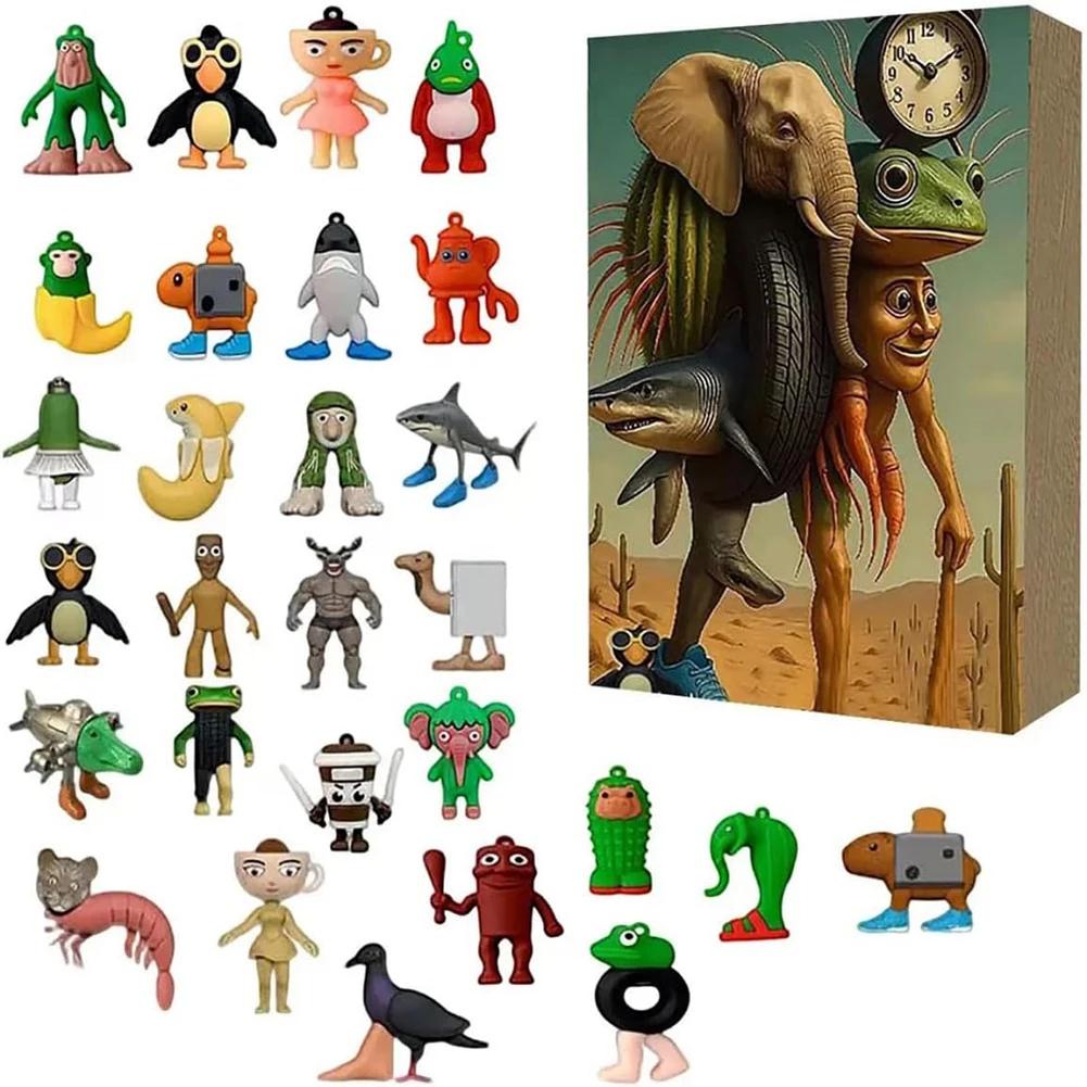 Italian Brainrot Advent Calendar Tungtung Sahur Tralalelo 24 Days Advent Calendar Monsters Figurine Christmas Birthday Gift
