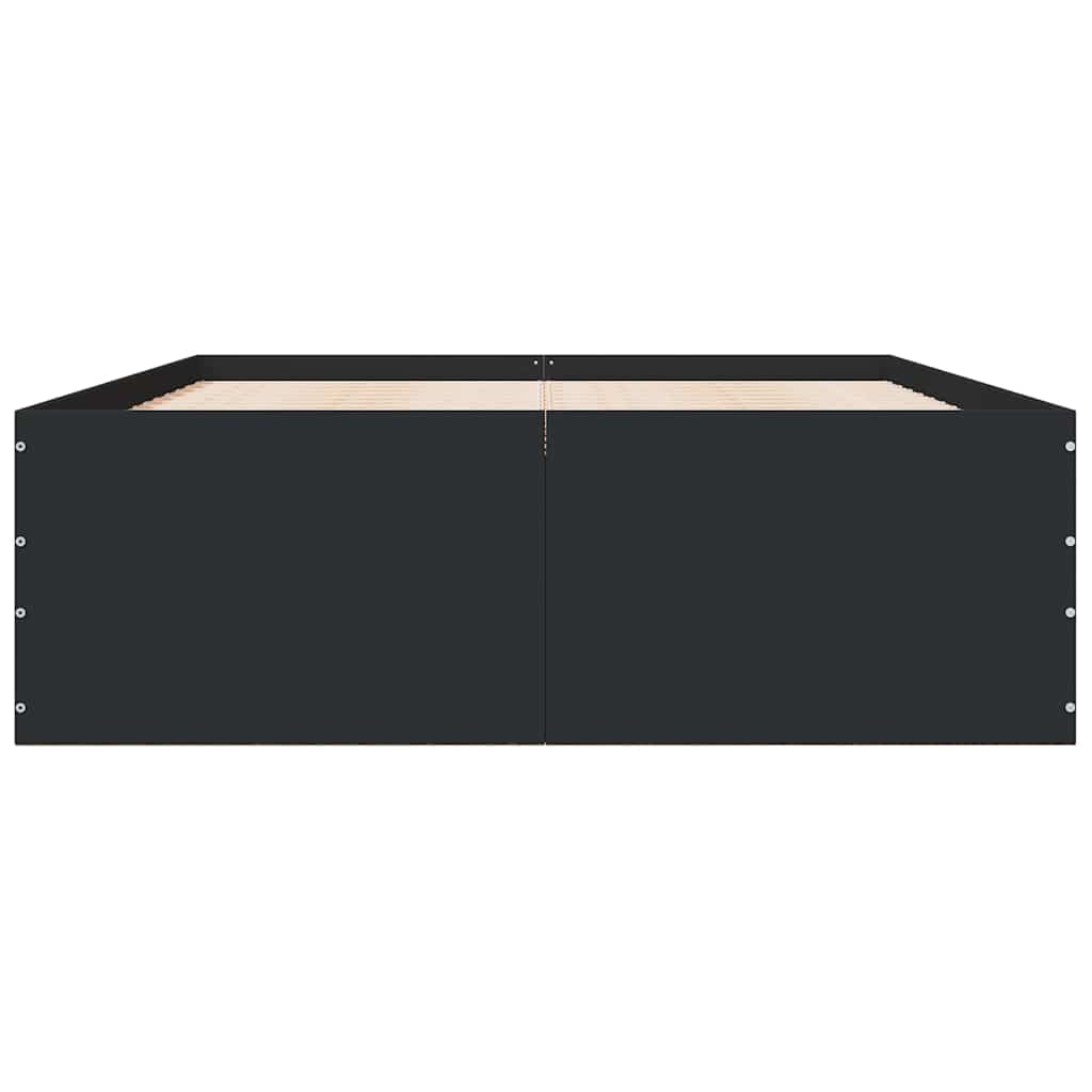 Bed Frame Black 120 x 190 cm Particleboard