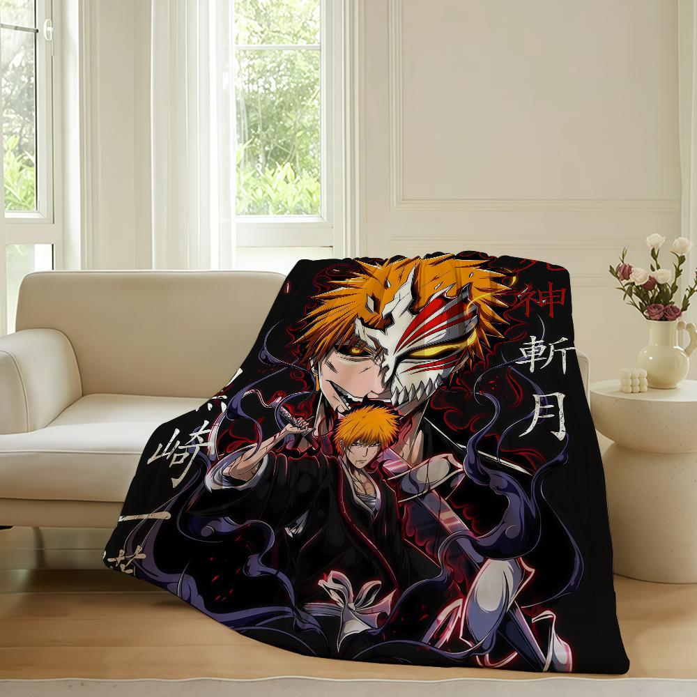 Adventure Anime B-BLEACH Blanket For Sofa Office Bed Plane Travel Sleep Read Relax Camping Soft And Warm