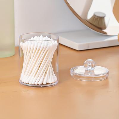 2/4Pcs Cotton Swab Holders Bathroom Storage Boxes with Lid Large