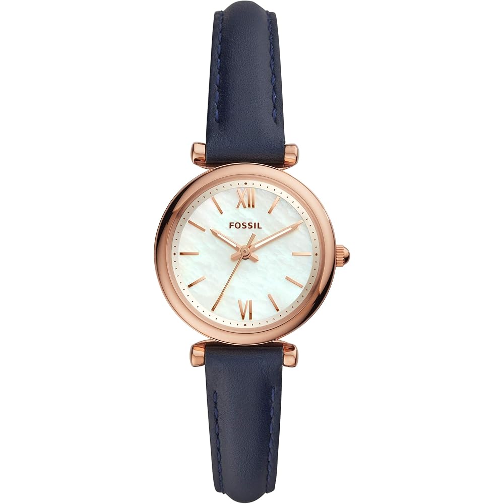 Fossil Carlie Mini ES4502 Women s Watch Blue 30m Water Resistant Stainless Steel Quartz