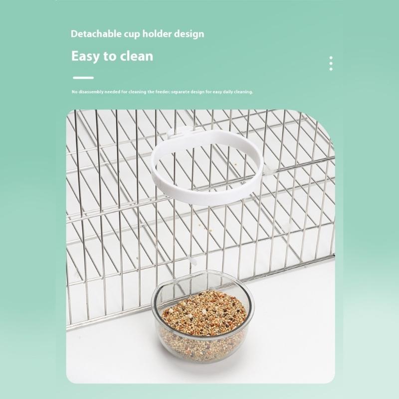 Set of 6 Clear Plastic Bird Cage Feeder Dish For Parakeets Cockatiels Easy To Clean Food Water Dispenser Pet Accessories