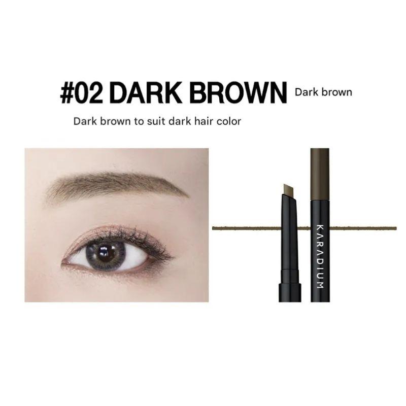 KARADIUM Flat Eyebrow Auto Pencil Black Brown No.01 0.3g x 2 (3 Colors Available)