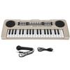 Electronic Keyboard 37 Piano Keys Children Toys Musical Instrument with MicrophoneBrown