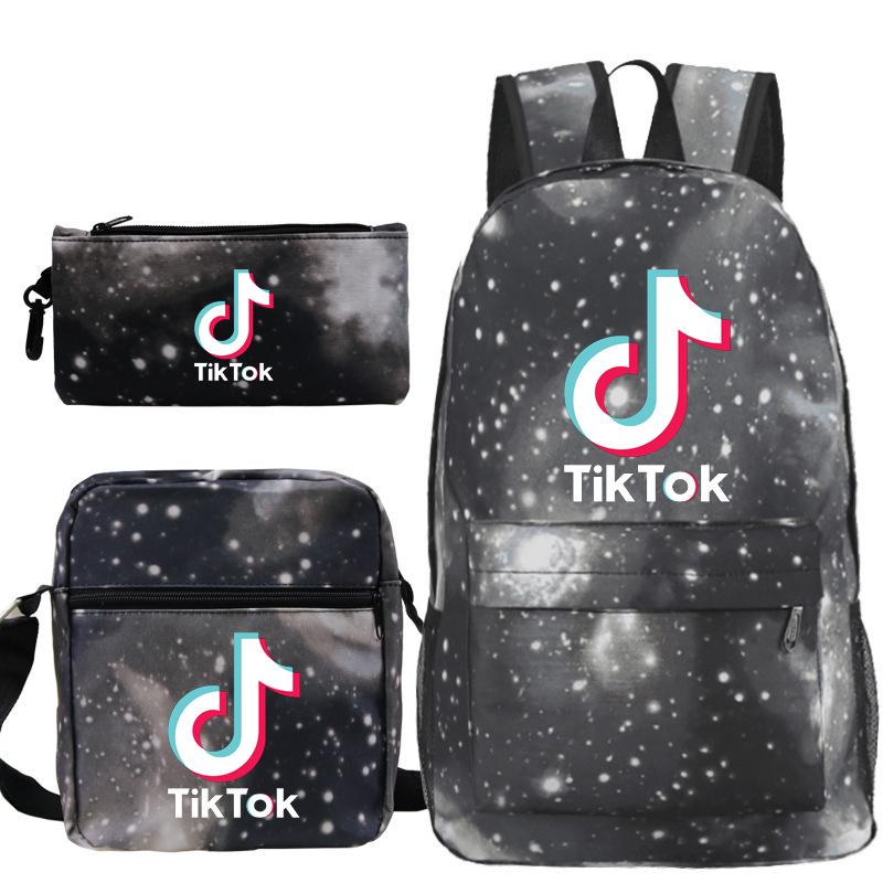 Tik Tok Blue Galaxy Backpack 