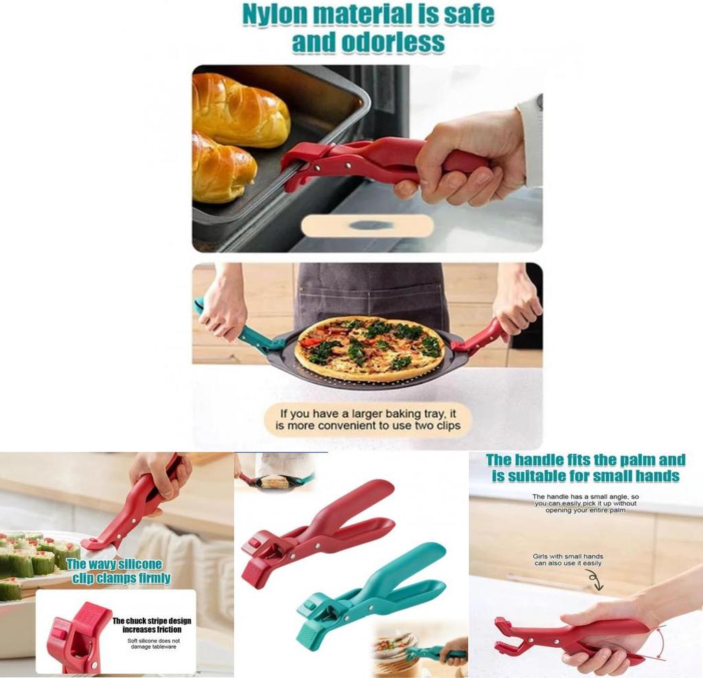 Kitchen Silicone Pot Holder Bowl Clip Plate Gripper Non-slip High Temperature Resistant