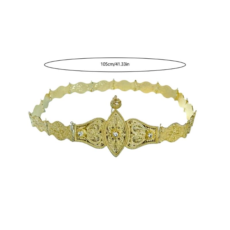 Traditional Caucasian Ethnic Belt Zinc Alloyed Retro Design Waist Sash For Men Women And Kids Fashion Accessory