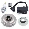 Fits Husqvarna 435 440 440E 445 450 450E Ignition Coil Clutch Drum Kit Spark Plug Worm Gear Needle Bearing 578097901 573935701
