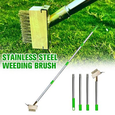 Odnímatelný kartáč na pletí z nerezové oceli pro čištění spár kamenných desek, zahradní nářadí pro terasu, patio, chodník