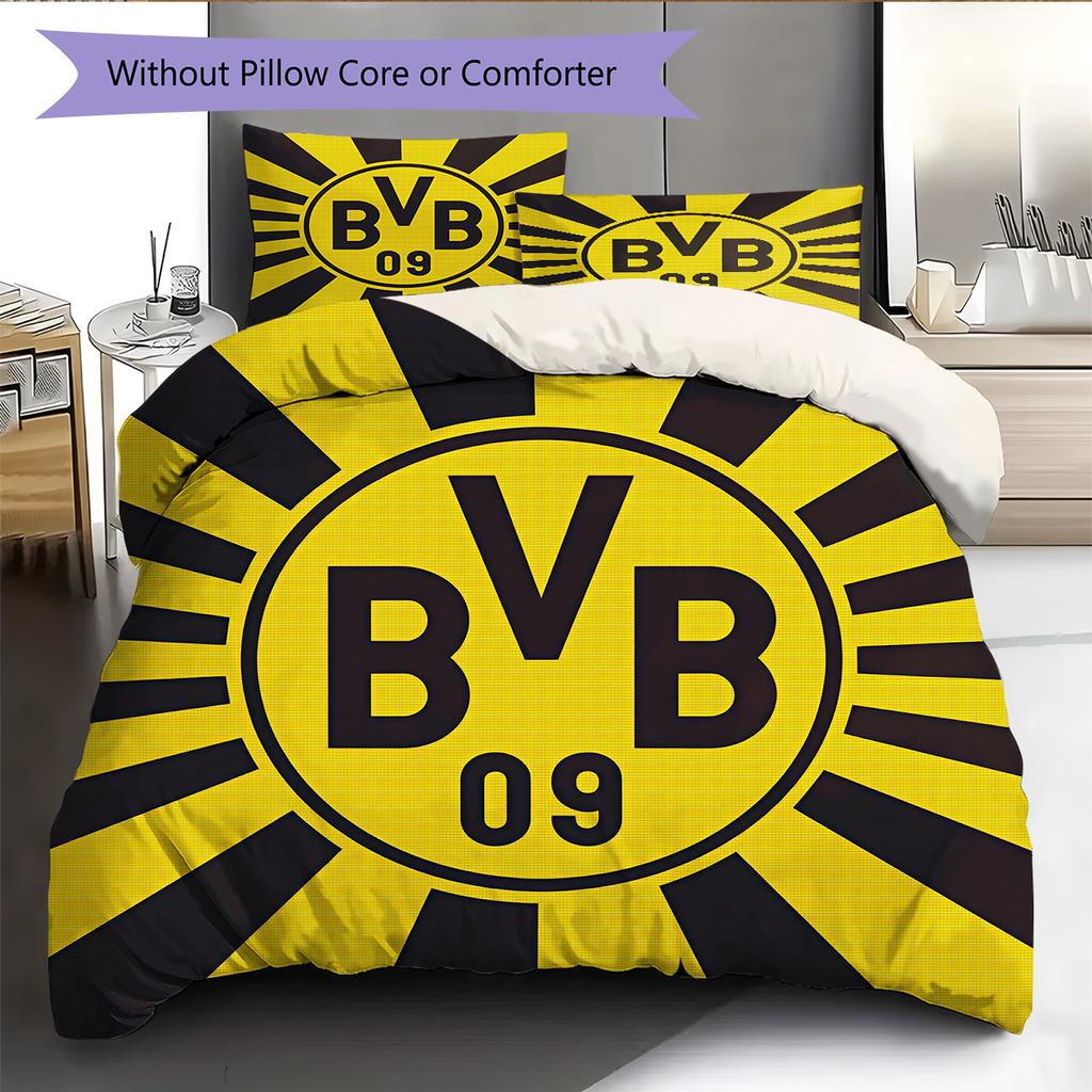 Borussia Dortmund  Set Copripiumino con Fantasia  Decorazione per la Casa  Regalo (1 * copripiumino + 2 * federe senza imbottitura)