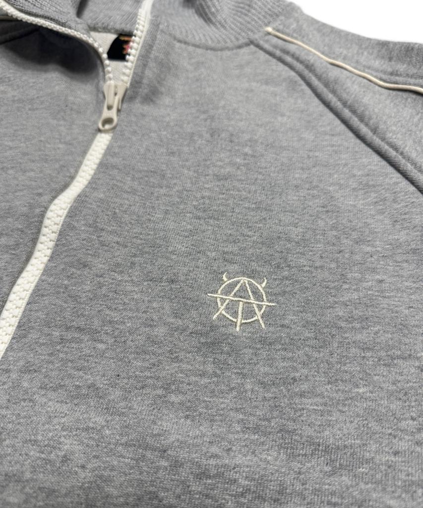 Astrwrld Crop Track Zip-Up Jacket (Grey)