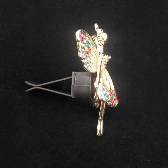 Car Air Freshener Holder Angel Shape Inlay Alloy Auto Air Conditioning