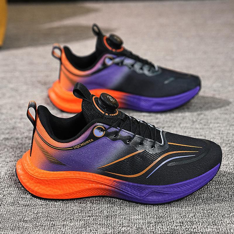 

Rotating button luminous popcorn sneakers mesh shoes men s and women s same breathable casual shoes mesh shoes fashionable and versatile 36