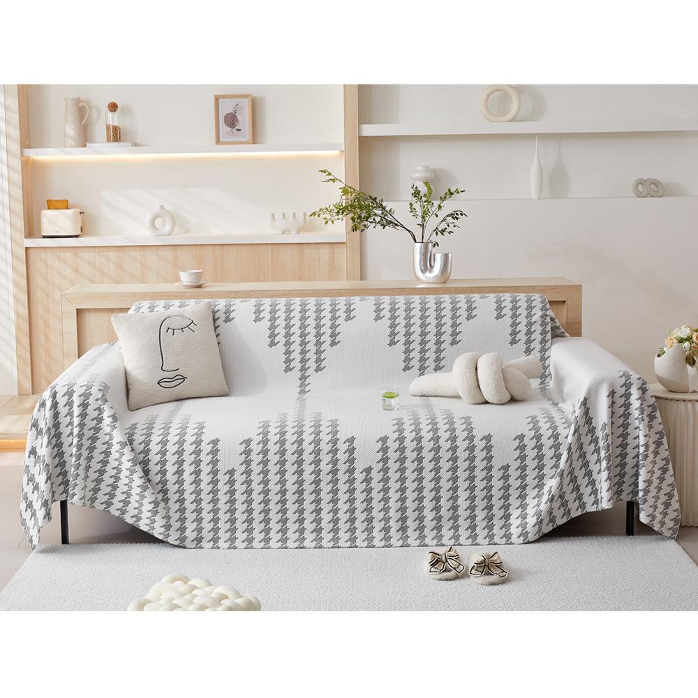 Ręcznik na sofę Prosty Wysoki Zmysł Cztery Pory Roku Uniwersalny Pokrowiec na Sofę Pokrowiec Tkanina Koc Chenille Odporny na Zadrapania