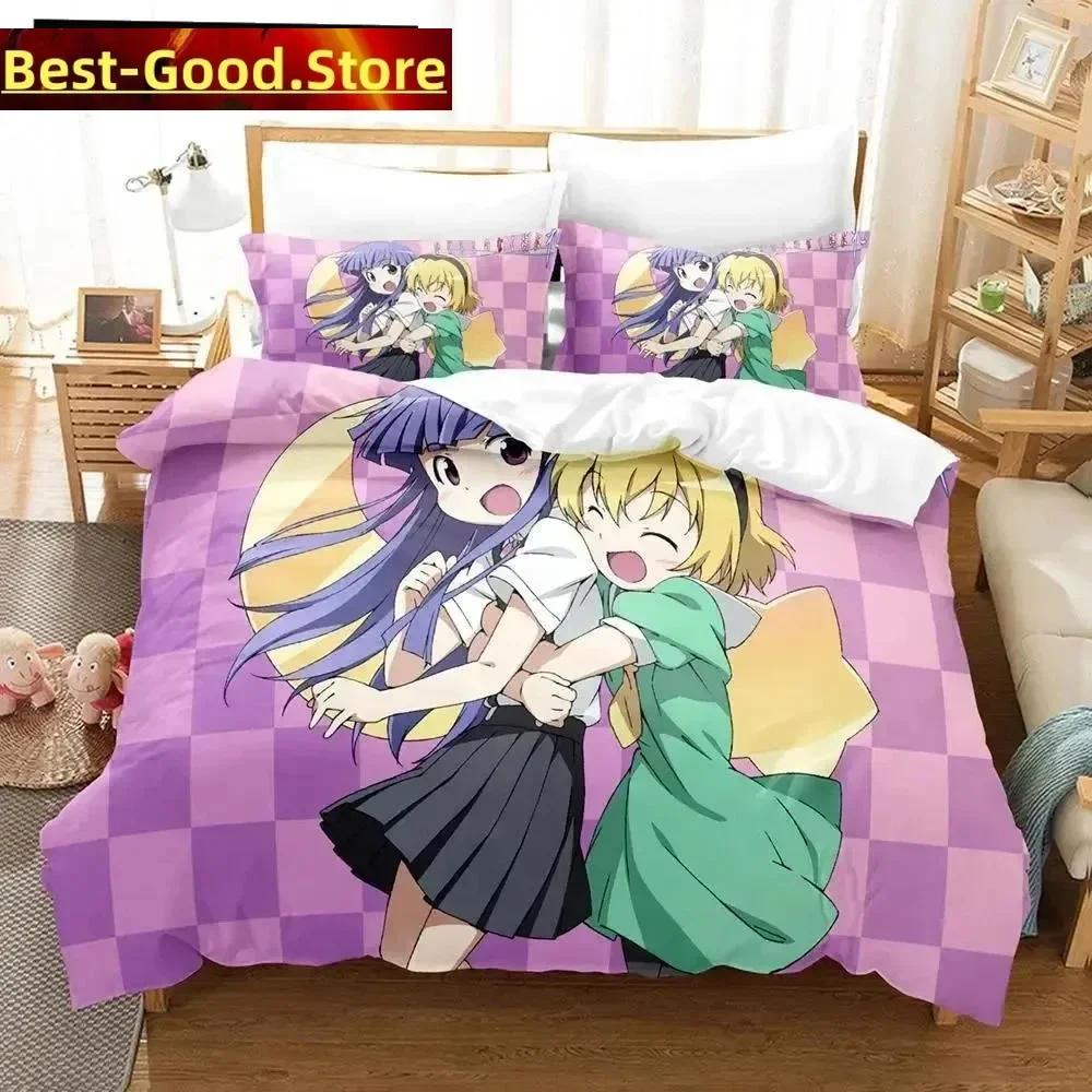 3D Anime Higurashi When They Cry Beding Set Printed Bed Linen Set With Pilowcase Bed Soft Duvet Cover Single Double Quen Super King-Sized Dimensionsd