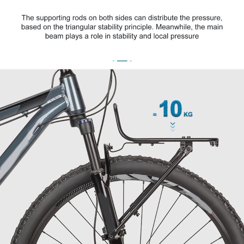 10KG Capacity Bicycles Front Shelf for Mountain Bikes Luggage Rack, Light Weight Cycling Front Luggage Rack