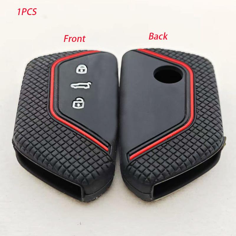 For VW Golf 8 Mk8 GTI GTD R ID3 ID4 2020 Decoration Silicone Car Key Case Cover Trim Car Key Accessories