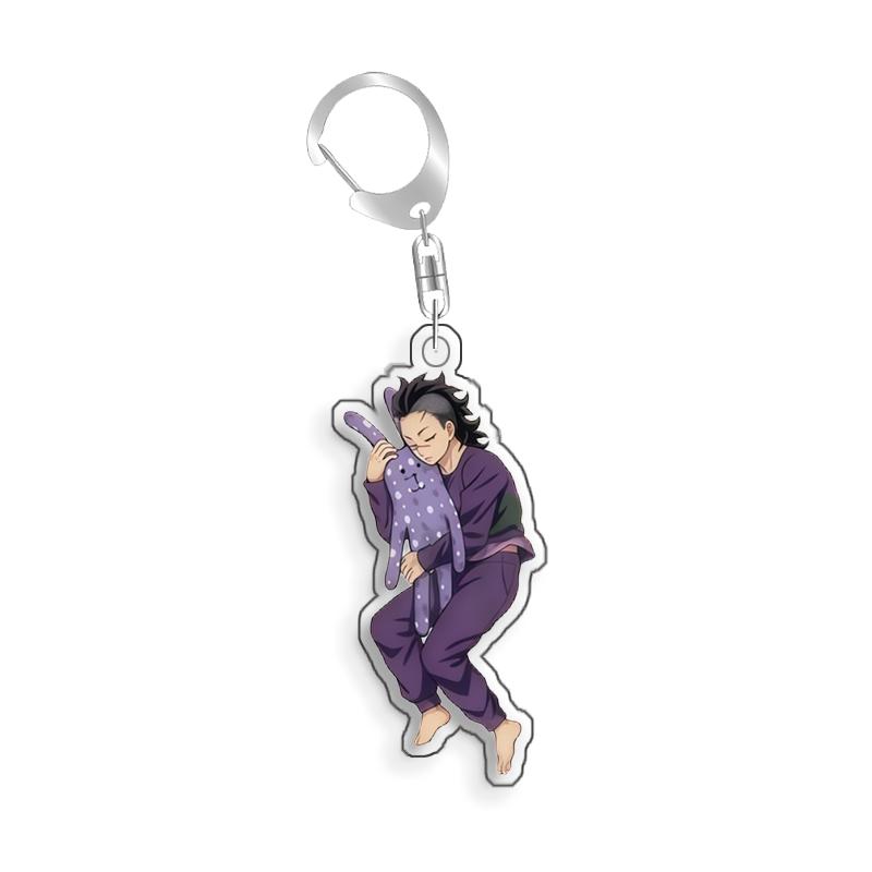 For Demon Slayer Tokitou Muichirou Daki Akaza Douma Gyutaro Acrylic Selfmade Cartoon Anime Keychain Pendant Toy Gift 5cm