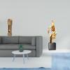 Miniature Grandfather Clock Abstract Art Statue Decorative Figurine Resin Sculpture for Living Room