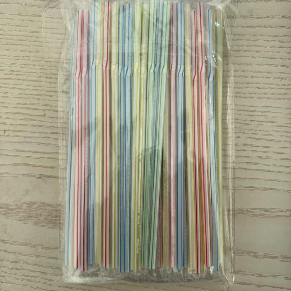 JiaYan Colorful Bendable PP Drinking Straw - Individually Packaged for Water, Soy Milk, and Milk Tea