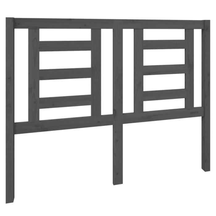 VidaXL Headboard Grey 126x4x100 Cm Solid Pine Wood 818812