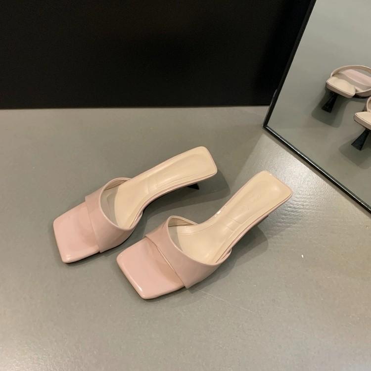 

Fashion New Summer Fashion Open Toe Silk Women Slipper Slip on Elegant Thin Low Heel Dress Ladies Slides Shoes Zapatos De Mujer 40 розовый