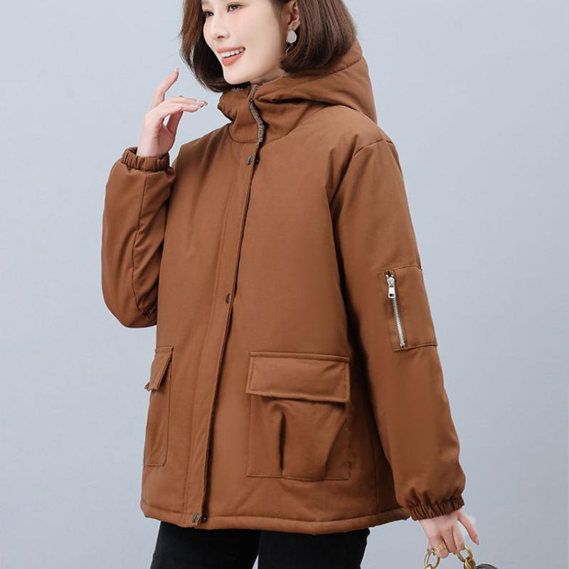 Women's Winter Cotton-Padded Parka - Thick, Warm, Hooded and  Casual Outerwear