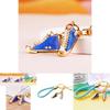 Fashionable Mini High Top Shoes Key Ring Stunning Rhinestone Decoration For Keys