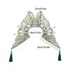 Embroidery Butterfly Flower Yunjian Shawl Decorative Pearl Tassels False Collar