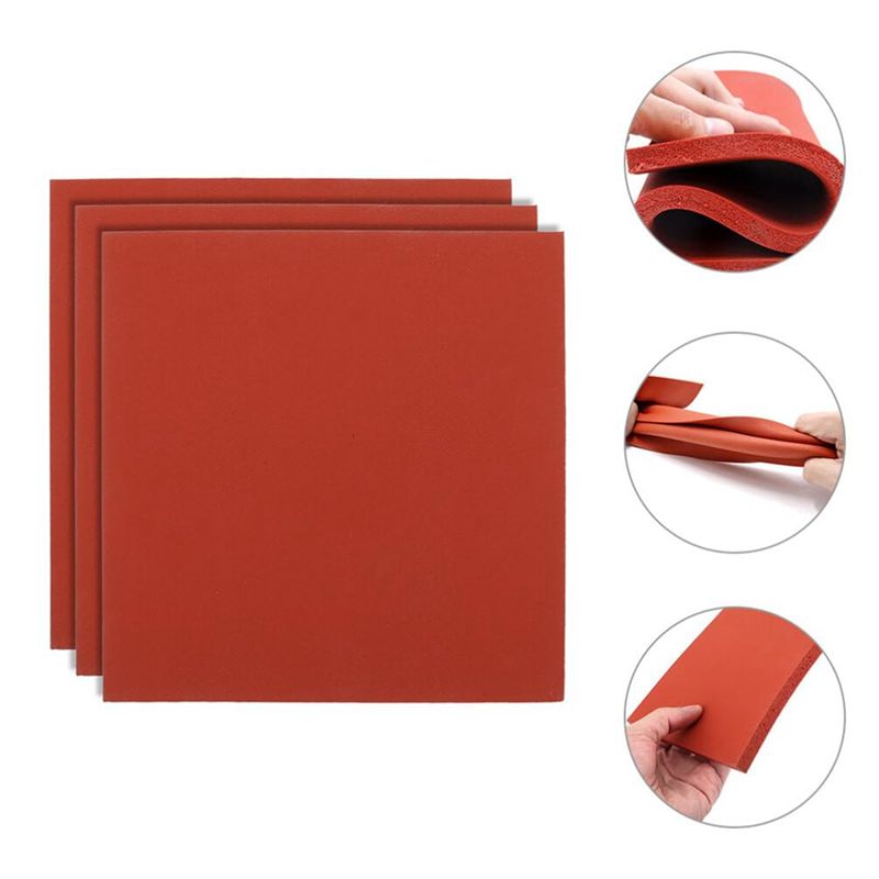 AEE4-Silicone Heat Press Mat Pad, 3Pcs 15X15cm Silicone Pad For Heat Press Machine Flat Heat Transfers Press Replacement Pad
