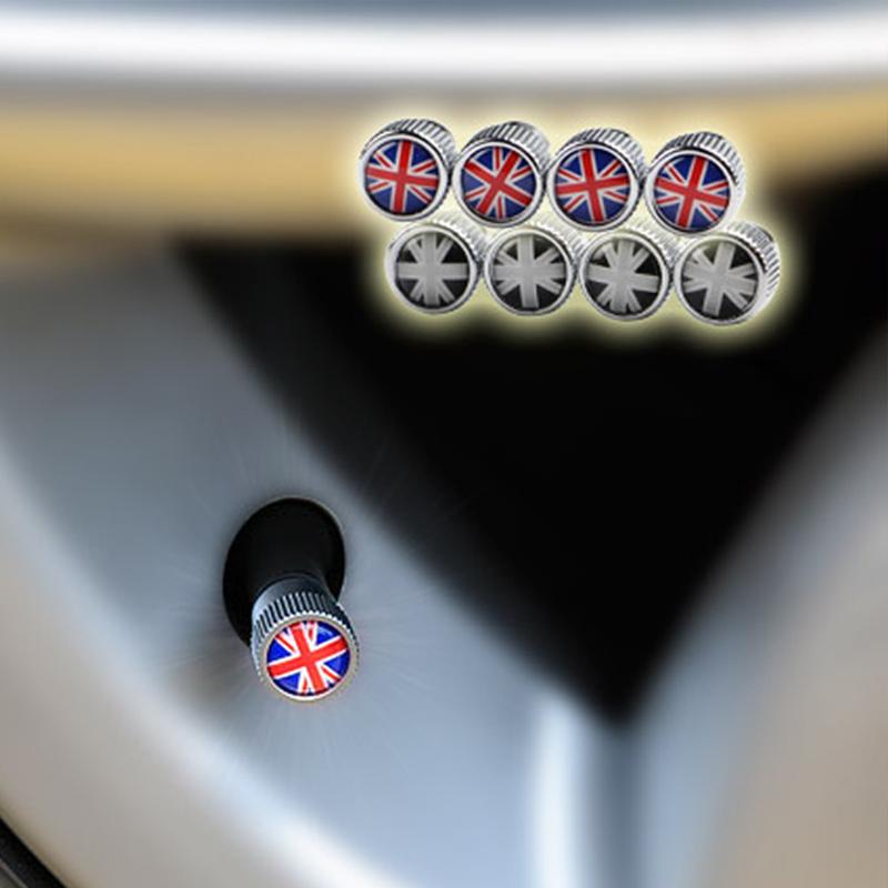 4PCS Universal Union Jack Car Tire Wheel Rims Stem Air Valve Caps Case Cover For Mini Cooper JCW Countryman Clubman Accessories