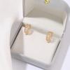 2pair Dainty Small Hoop Earrings for Women Cubic Zirconia  Jewelry Daily Accessories